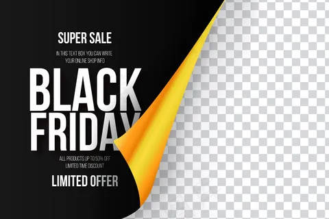 现代黑色星期五销售与现实黄纸