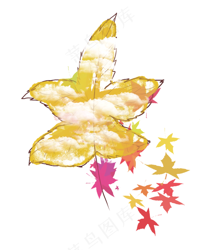 二十四节气手绘立秋(4000X5000(DPI:762))psd模版下载