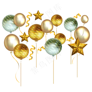 圣诞球金色气球装饰
