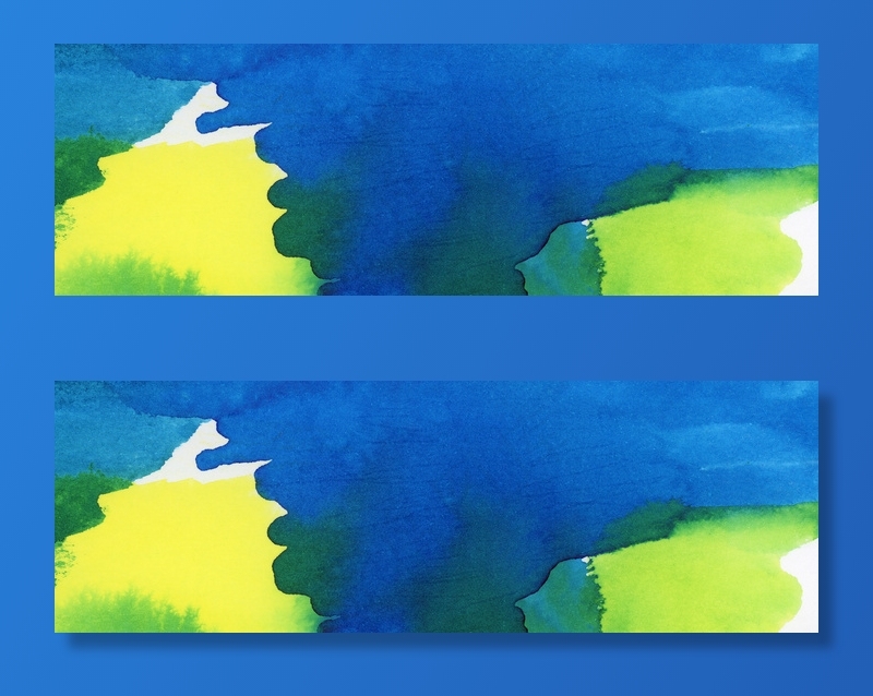蓝色和黄色水彩横幅banner