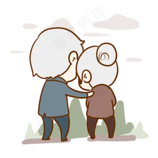 重阳节老人背影