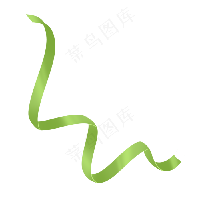 绿色小清新丝带飘带彩带(2000X2000(DPI:300))psd模版下载