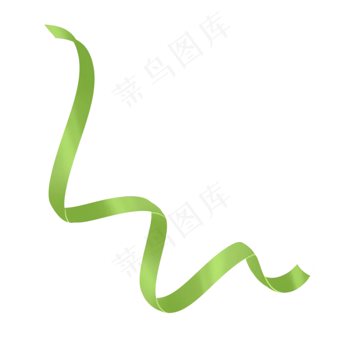 绿色小清新丝带飘带彩带(2000X2000(DPI:300))psd模版下载