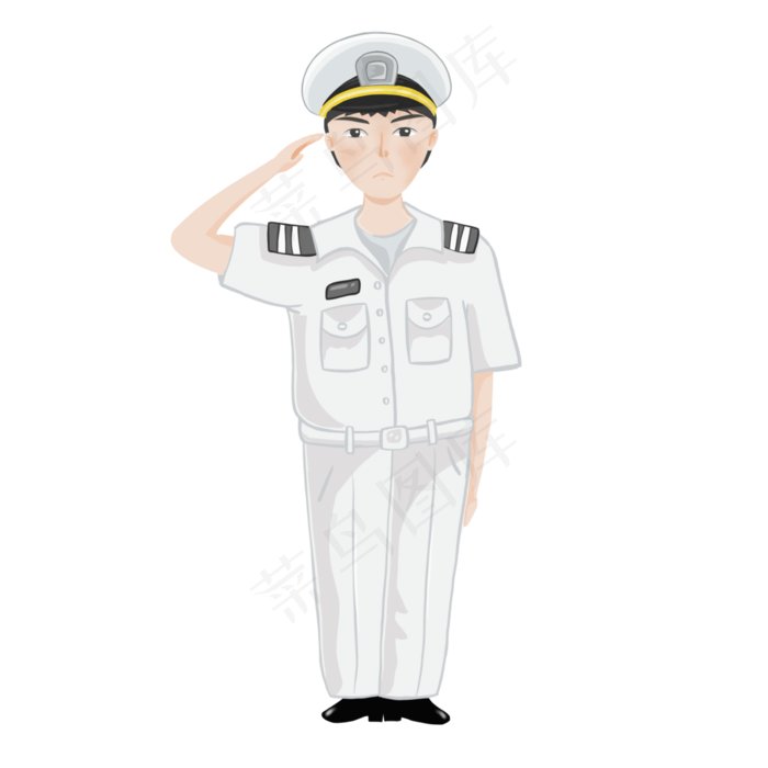 国庆节海军卡通形象素材