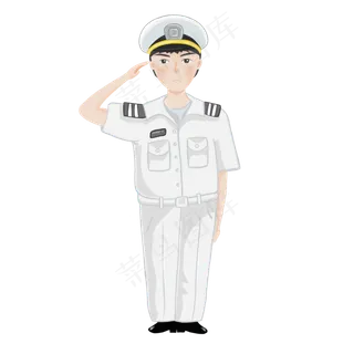 国庆节海军卡通形象素材