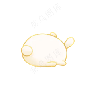 中秋节赏月兔子撅屁股玉兔卡通金