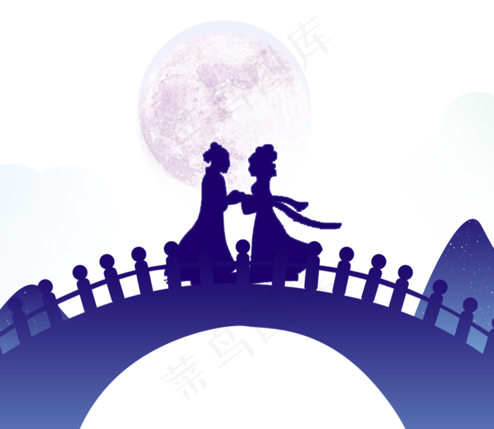 七夕牛郎织(2000X1740(DPI:300))psd模版下载