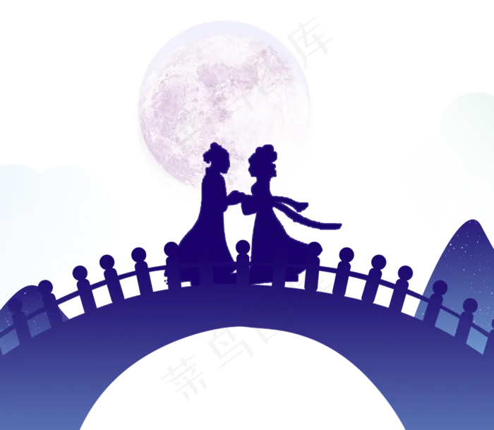 七夕牛郎织(2000X1740(DPI:300))psd模版下载
