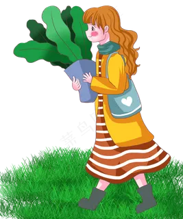 植树节绿意盎然卡通劳动人物之搬