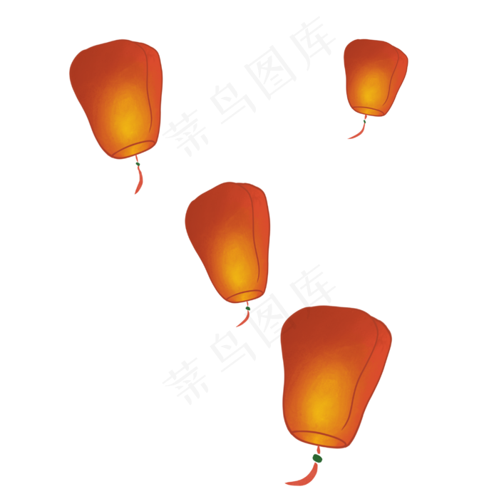 元宵节孔明灯,免抠元素