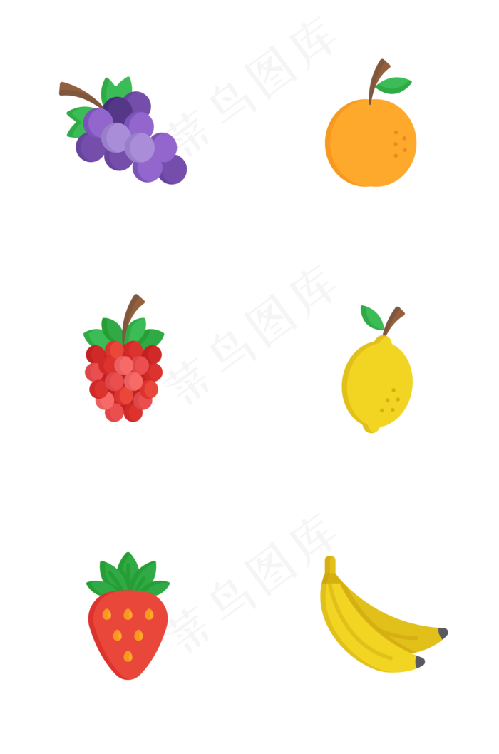 可口美味的水果图标(2345X2345(DPI:150))ai矢量模版下载