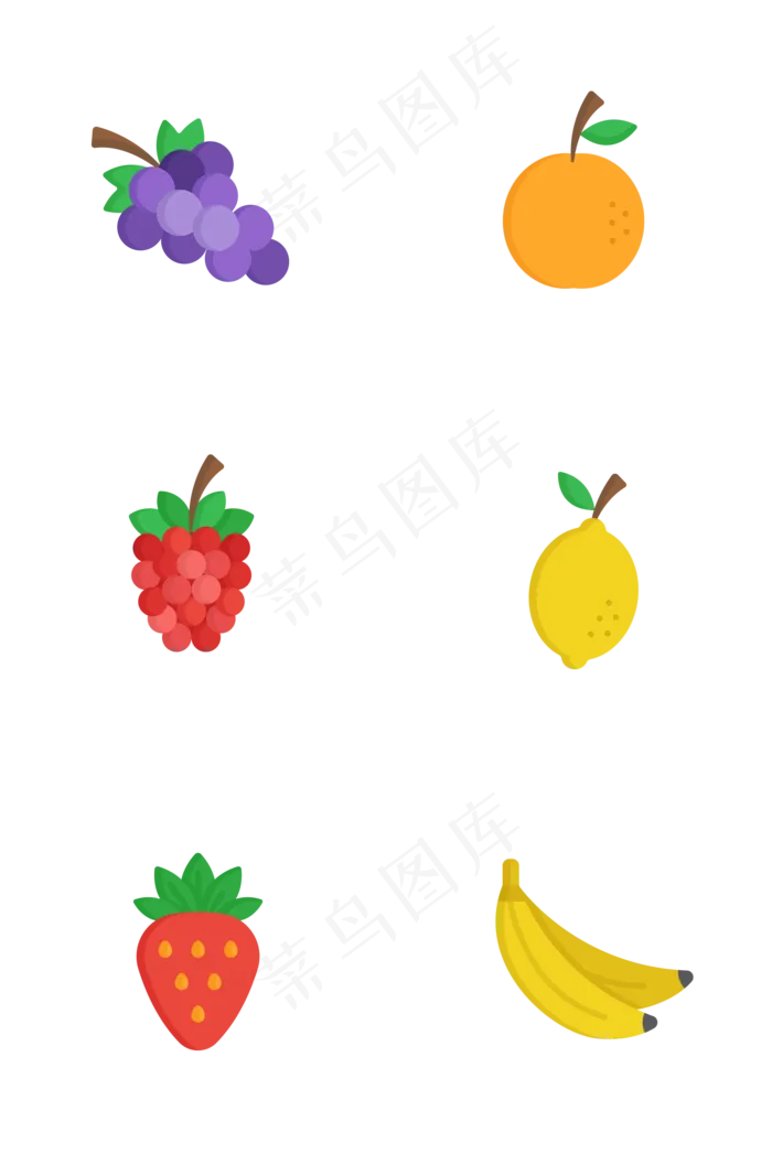 可口美味的水果图标(2345X2345(DPI:150))ai矢量模版下载