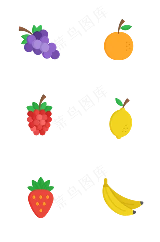 可口美味的水果图标