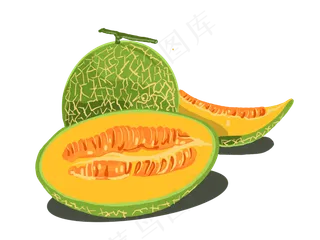 绿色哈密瓜水果