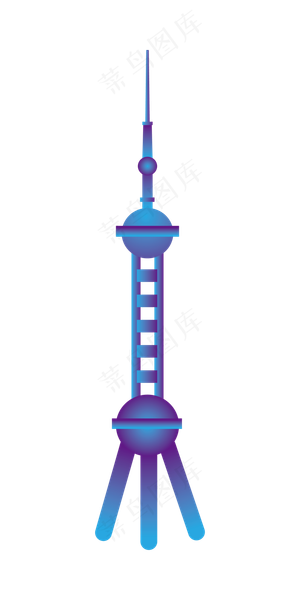 地标建筑东方明珠塔,免抠元素