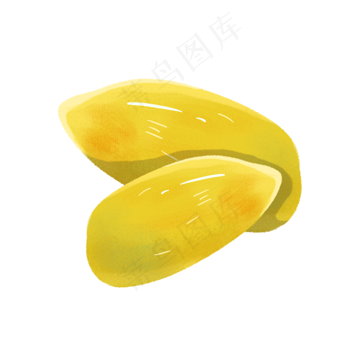 两个黄色的芒果(2000X2000(DPI:300))psd模版下载