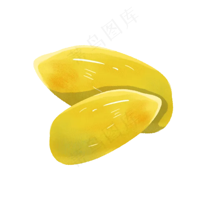 两个黄色的芒果(2000X2000(DPI:300))psd模版下载