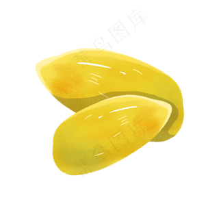 两个黄色的芒果