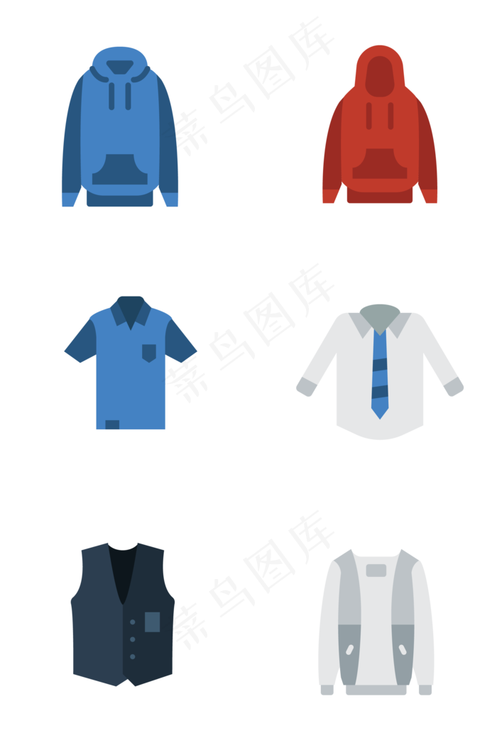 衣服服装相关插画图标