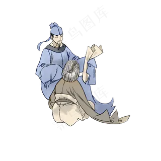 白居易创作长恨歌古风人物,免抠元素