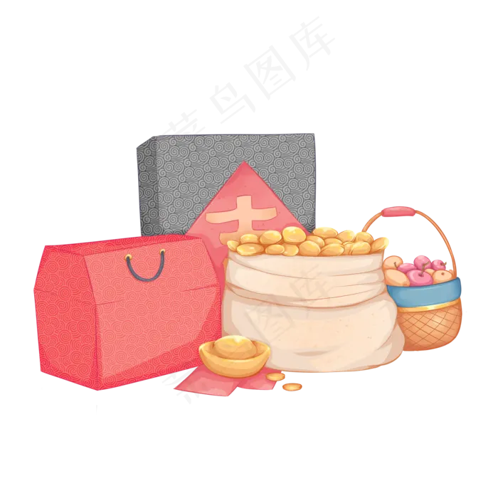 新年礼物礼品(2000X2000(DPI:300))psd模版下载