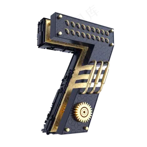 黑金倒计时周年庆数字7
