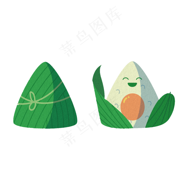 端午节可爱的两个粽
