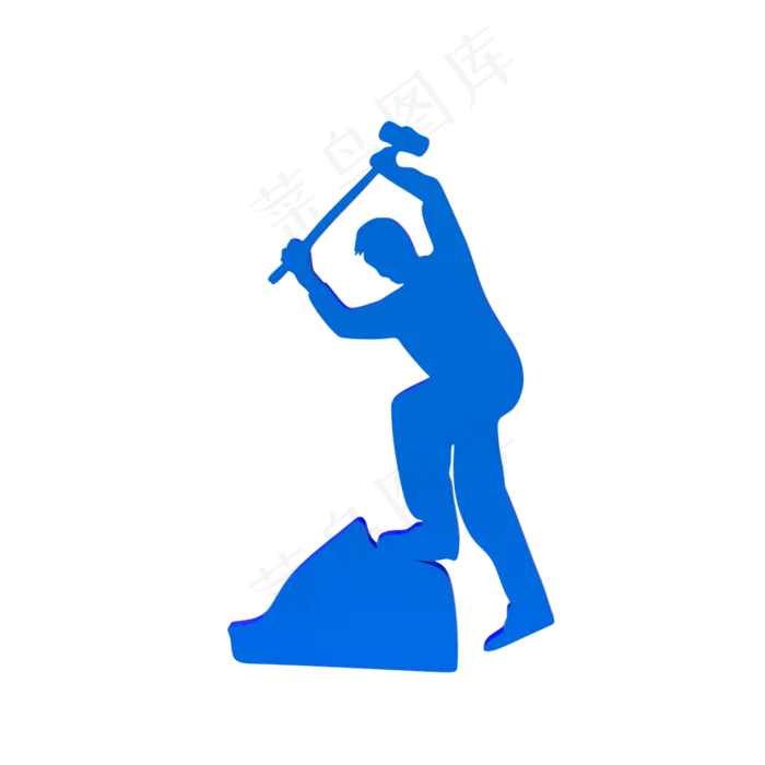 五一劳动节工作中的工人剪影(2500X2500(DPI:299))psd模版下载