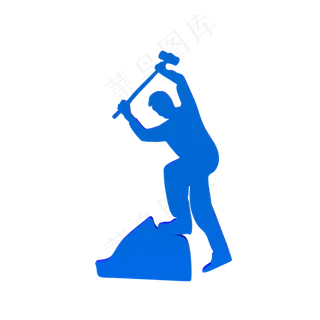 五一劳动节工作中的工人剪影