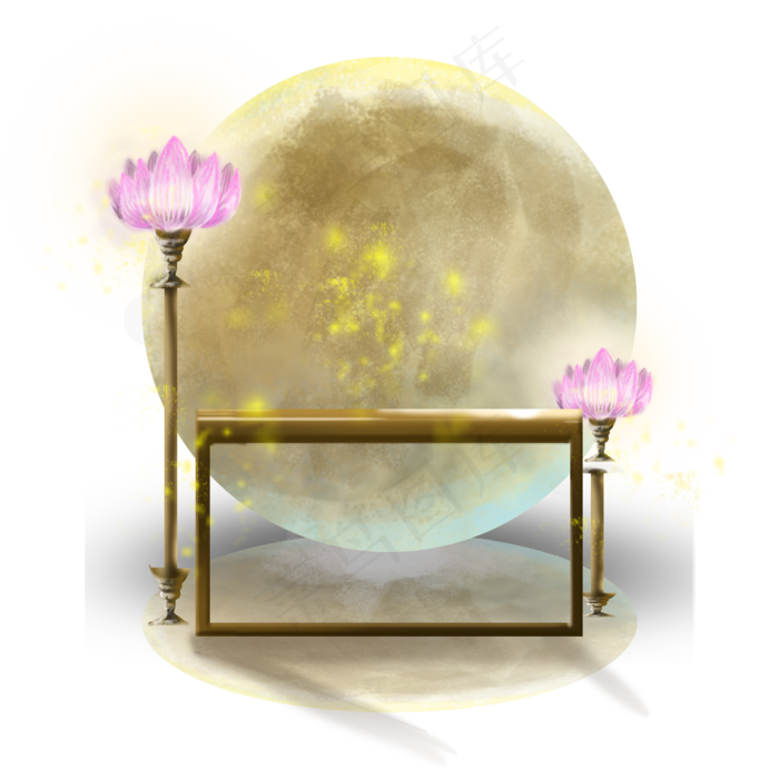 中元节灯笼荷花