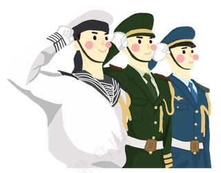 建军节军人升旗仪式,免抠元素