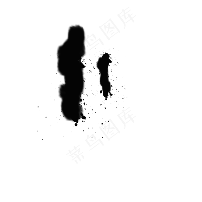 中国风水墨竖条