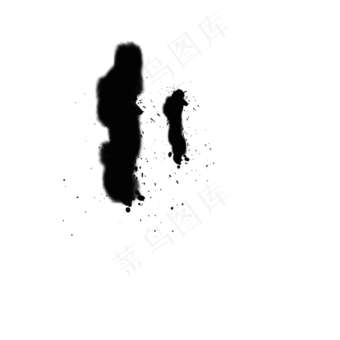 中国风水墨竖条(3000*3000px 72 dpi )eps,ai矢量模版下载