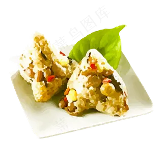 美味的肉棕子免抠图