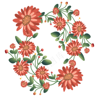 清新简约洋甘菊花环