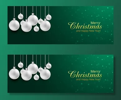 圣诞球节日贺卡横幅banner背景