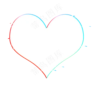 七夕节情人节爱心边框抖音风,免抠元素