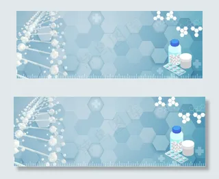 医疗感觉科技感蓝色banner