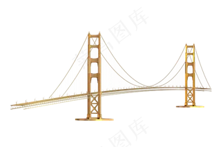 国家地方著名地标美国旧金山金门,免抠元素