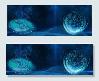 2018蓝色科技电商淘宝banner