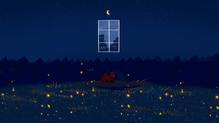 地球一小时环保公益绿色植物治愈情侣情人节