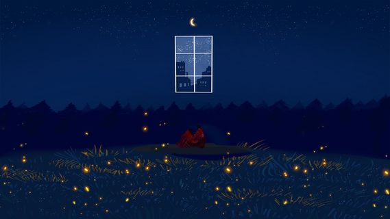 地球一小时环保公益绿色植物治愈情侣情人节