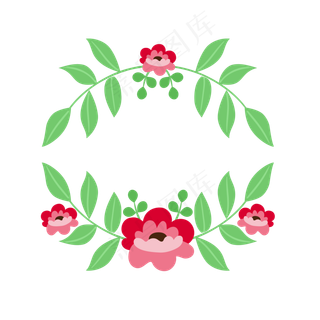 夏季夏天花环花圈免扣素材