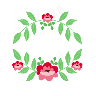 夏季夏天花环花圈免扣素材 夏季夏天花环花圈免扣素材
