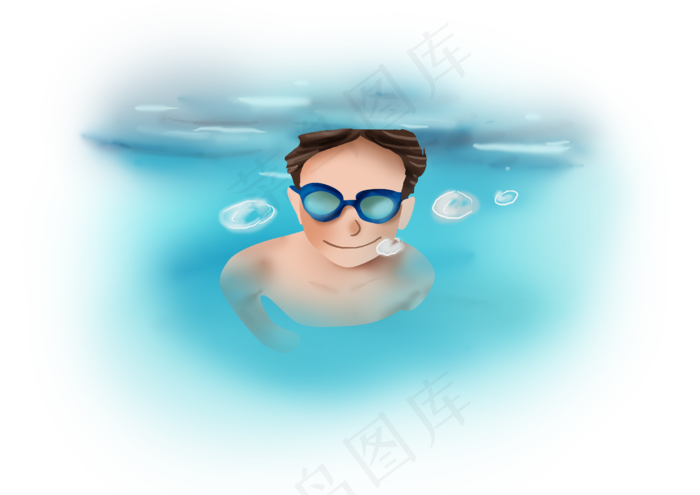 暑假夏日夏季大暑小暑潜水男孩(4961X3508(DPI:300))psd模版下载