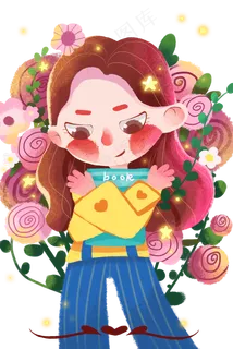 Q版卡通四月你好花节 Q版卡通四月你好花节