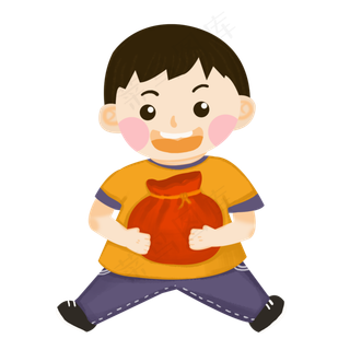 Q版双十一购物人物素材