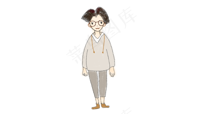 儿童节戴眼镜的小男孩可爱卡通