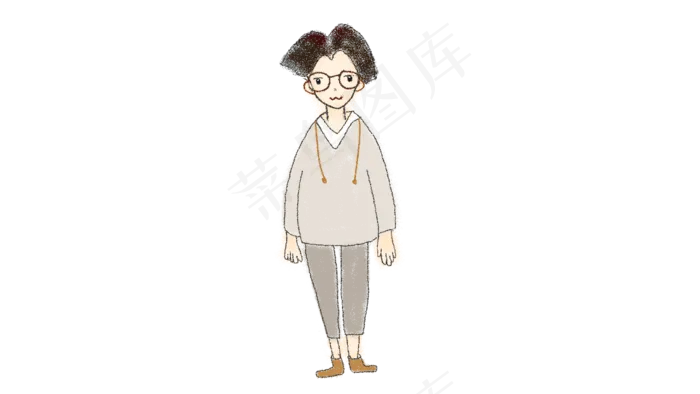 儿童节戴眼镜的小男孩可爱卡通(1920X1080(DPI:72))psd模版下载