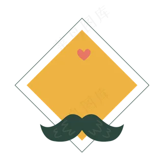 手绘边框父亲节卡通边框